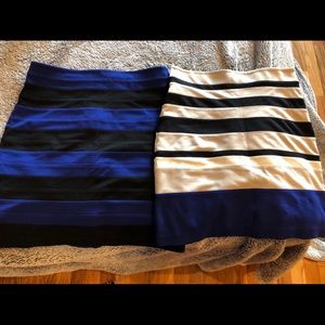 TWO Express Bandage Mini Skirts! Size 8